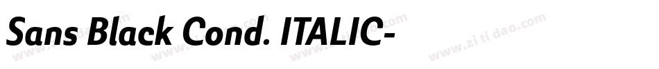 Sans Black Cond. ITALIC字体转换